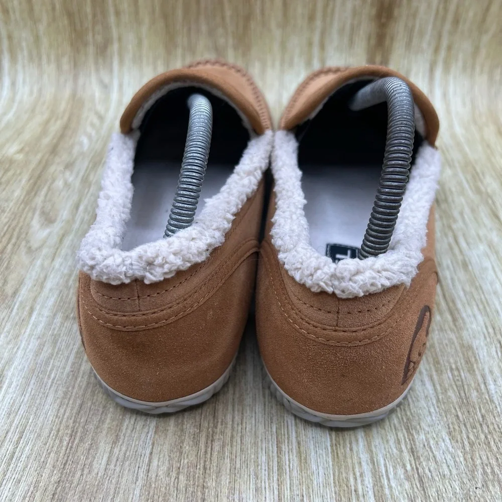 Sorel Falcon Ridge II Slippers Mens Size 8.5 Elk Brown Suede Faux Fur NM2025-286